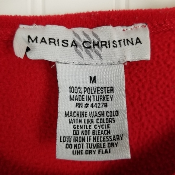 Boxy Fleece Cardigan Shirt Jacket Button Christmas Red Soft Snowman Winter Scene - Picture 5 of 7